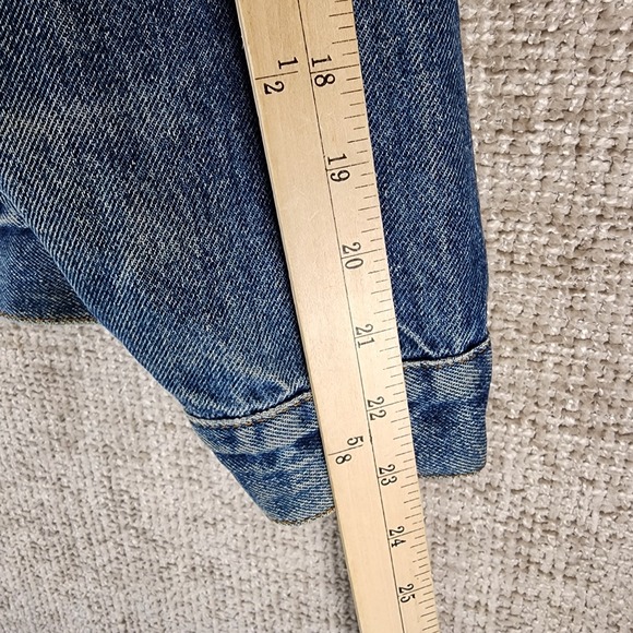 VTG 90s Marlboro Country Store Denim Trucker Jacket Mens M Blue Jean Button - Picture 7 of 15